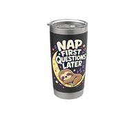 Nap First Questions Later Paresseux Gobelet isotherme en acier inoxydable double paroi