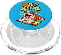 Nap King Bulldog Chien Paresseux Dormir Drôle Bully PopSockets PopGrip pour MagSafe