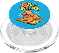 Nap King Caniche Chien Paresseux Dormir Drôle Dessin animé PopSockets PopGrip pour MagSafe