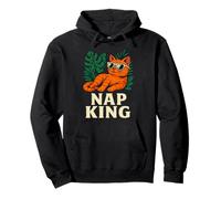 Nap King Funny Cat Jungle Chill Vibes Humour Design Sweat à Capuche