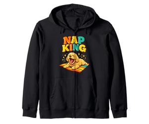 Nap King Golden Doodle Drôle de Chien Paresseux endormi Dessin animé Sweat à Capuche