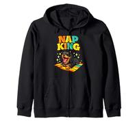 Nap King Teckel Amusant endormi Chien Paresseux Doxie Dessin animé Sweat à Capuche