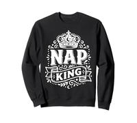 Nap King Typographie Vintage et Crown Power Nap Royalty Sweatshirt