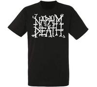 Napalm Death Logo Black T-Shirt Rock T-Shirt ShirtBlack Black M