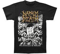 Napalm Death Men's from Enslavement to Obliteration Vintage T-Shirt Black Tee