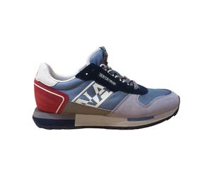 Napapijri - Baskets Basse en Cuir Bleu - Homme - Chaussures - Bleu - Taille: 43 EU