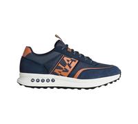 Napapijri - Baskets Basse en Cuir et Tissu Bleu - Homme - Chaussures - Bleu - Taille: 45 EU