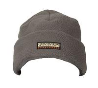 Napapijri Bonnet pour Homme avec Revers en Polaire Douce et Chaude avec Logo Article NP0A4GK9 F-Rock, H98 Dark gey Solid, Taille Unique
