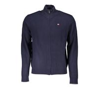 Napapijri - Cardigan Bleu à Manches Longues avec Logo - Homme - Pulls - Bleu - Taille: 3XL