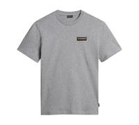 Napapijri, Femme, Tops, Gris, Taille: 42 FR T-shirt Manches Courtes Coton Gris