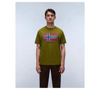 Napapijri Flag Tiki Short Sleeve T-shirt Vert S Homme