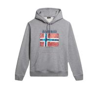 Napapijri, Homme, Sweatshirts et sweats à capuche, Gris, Taille: L Sweat à Manches Longues en Coton Gris