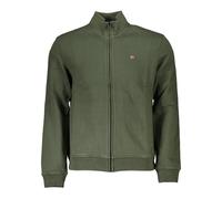 Napapijri, Homme, Sweatshirts et sweats à capuche, Vert, Taille: 2XL Sweat à Capuche Vert avec Fermeture Éclair Logo Brodé