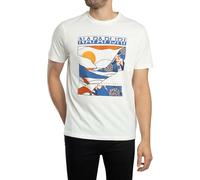 Napapijri Homme T-Shirt Graphique Valdor, White Heron, XL