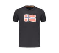 Napapijri, Homme, Tops, Noir, Taille: M Napapijri Black Cotton Men's Shirt