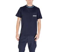 Napapijri Hommes Print TShirt Bleu Manches Courtes Col Rond : Taille - S Taille : S