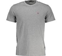 Napapijri Logo brodé T-shirt col rond manches courtes Gris : Taille - M Taille : M