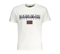 Napapijri - Logo Flag T-Shirt - Homme - Tops - Blanc - Taille: L