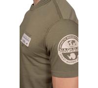 T-shirt Napapijri Amundsen manche courte vert blanc - L