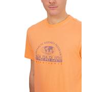 T-shirt Napapijri Macas manche courte orange gris - S
