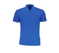 Napapijri - Polo en Coton Bleu avec Logo - Homme - Tops - Bleu - Taille: L