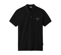 Napapijri - Polo Manches Courtes en Coton Noir - Homme - Tops - Noir - Taille: M
