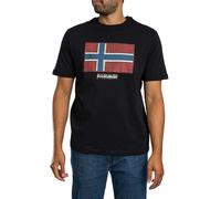 Napapijri Flag Tiki Short Sleeve T-shirt Noir L Homme