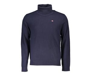 Napapijri - Pull Bleu à Manches Longues et Col Montant - Femme - Pulls - Bleu - Taille: 44 FR