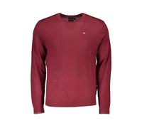Napapijri - Pull Élégant Rose avec Broderie Logo - Homme - Pulls - Rouge - Taille: 2XL