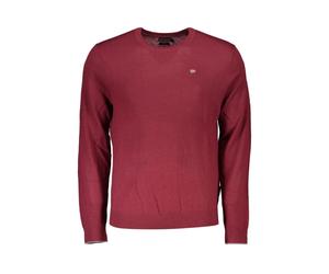 Napapijri - Pull Élégant Rose avec Broderie Logo - Homme - Pulls - Rouge - Taille: 2XL