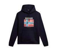 Napapijri - Pull en Coton Bleu à Manches Longues Guiro - Homme - Sweatshirts et sweats à capuche - Bleu - Taille: S