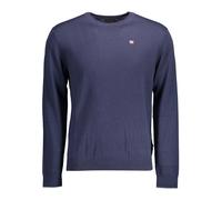 Napapijri - Pull en Laine Bleu avec Broderie - Homme - Pulls - Bleu - Taille: M