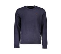 Napapijri - Pull Bleu à Col Rond Brodé - Homme - Pulls - Bleu - Taille: S