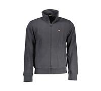 Napapijri - Pull Homme en Coton Noir avec Fermeture Éclair - Homme - Sweatshirts et sweats à capuche - Noir - Taille: L