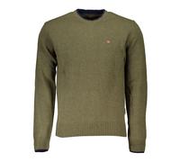 Napapijri - Pull Vert à Manches Longues avec Broderie - Homme - Pulls - Vert - Taille: L