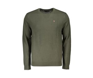 Napapijri - Pull Vintage avec col rond brodé - Homme - Pulls - Vert - Taille: 2XL