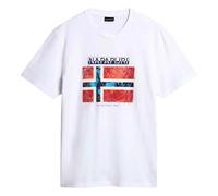 Napapijri - S-Guiro Tee T-shirt - Homme - Tops - Blanc - Taille: XL