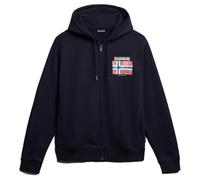 NAPAPIJRI Sweat à capuche pour homme et fermeture éclair, veste de sport pour homme, bleu, L