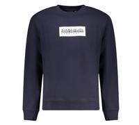Sweat-shirt Napapijri Box Logo bleu marine blanc - M