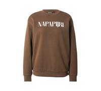 NAPAPIJRI Sweat-shirt 'BLISS' marron / blanc, Taille XL
