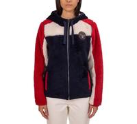 NAPAPIJRI - Sweat-shirt pour femme Turnage Colorblock en polaire, bleu marine, M