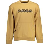 Napapijri Sweatshirt en coton beige avec fermeture éclair centrale dans la poche - Xl