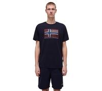Napapijri - T-Shirt à Manches Courtes Semiles, Bleu Marine, M