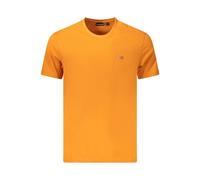 Napapijri - T-shirt en coton orange à col rond - Homme - Tops - Orange - Taille: L