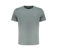 Napapijri - T-shirt en coton vert avec logo brodé - Homme - Tops - Vert - Taille: S
