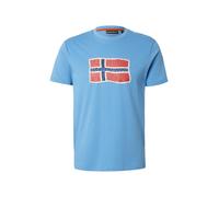 NAPAPIJRI T-Shirt 'MAHSA' azur / bleu foncé / rouge / blanc, Taille M