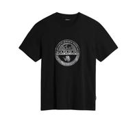 Napapijri - T-shirt Manches Courtes Coton Noir - Homme - Tops - Noir - Taille: M