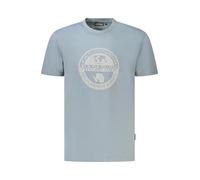 Napapijri T-shirt Bollo Graphic pour homme, gris tempête, logo du programme de recherche antarctique, Stormy Weather, M