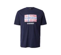 NAPAPIJRI T-Shirt 'S-DRAPEAU' bleu / rouge / noir / blanc, Taille XL