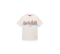 NAPAPIJRI T-Shirt 'S-Fiemme' crème / bleu clair / greige / orange, Taille XL